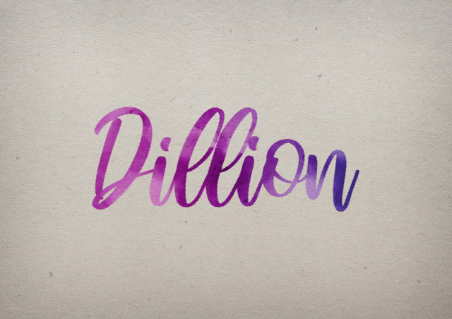 Free photo of Dillion Watercolor Name DP