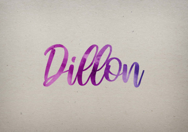 Free photo of Dillon Watercolor Name DP