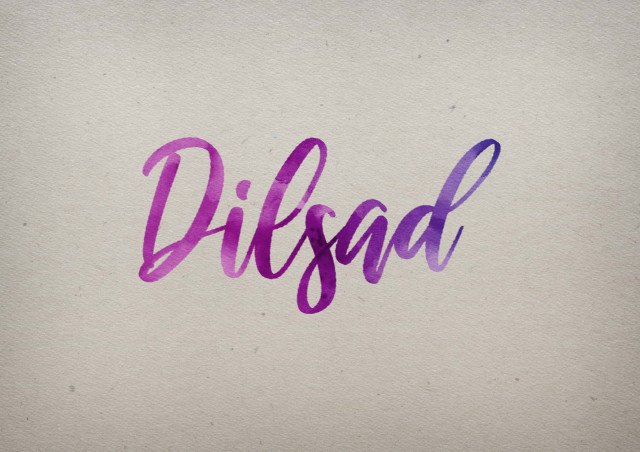 Free photo of Dilsad Watercolor Name DP