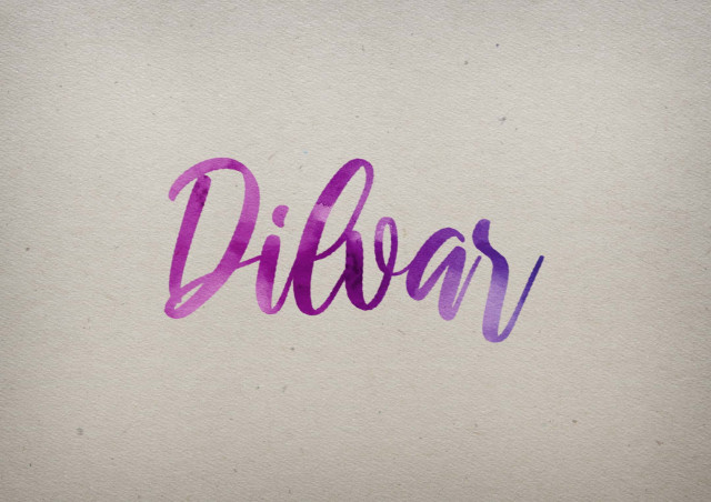 Free photo of Dilvar Watercolor Name DP