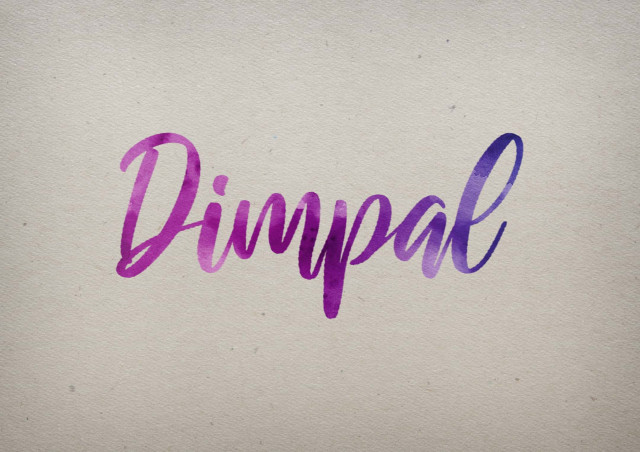 Free photo of Dimpal Watercolor Name DP