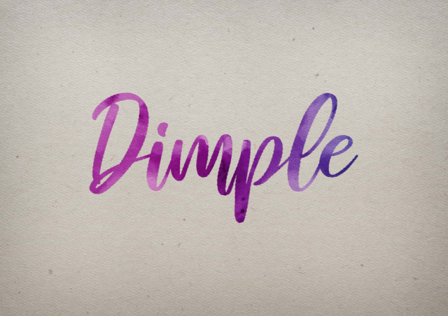 Free photo of Dimple Watercolor Name DP