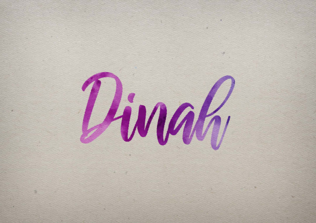 Free photo of Dinah Watercolor Name DP