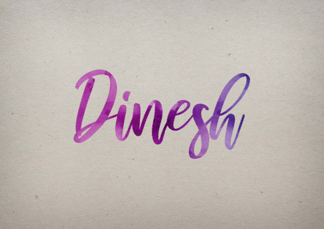 Free photo of Dinesh Watercolor Name DP
