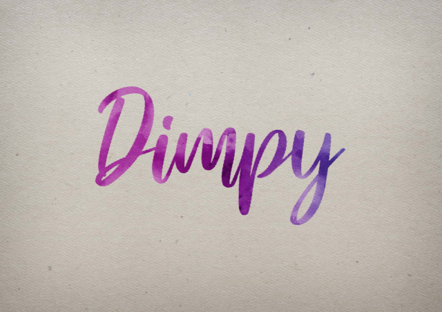 Free photo of Dimpy Watercolor Name DP