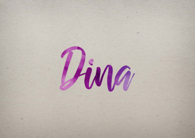 Free photo of Dina Watercolor Name DP