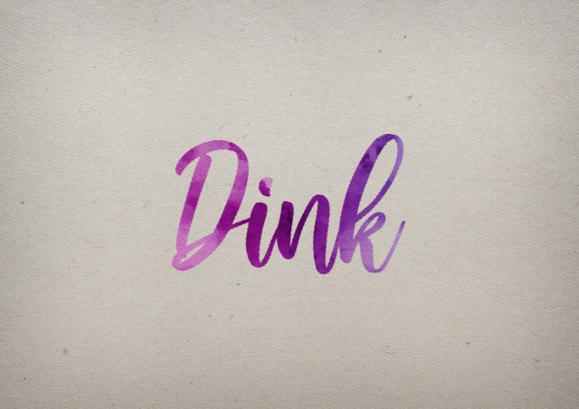 Free photo of Dink Watercolor Name DP