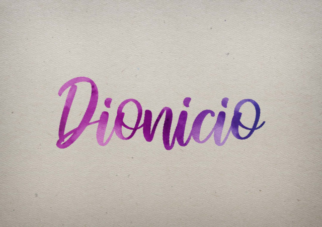 Free photo of Dionicio Watercolor Name DP