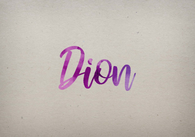 Free photo of Dion Watercolor Name DP