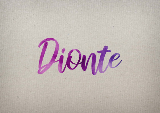 Free photo of Dionte Watercolor Name DP