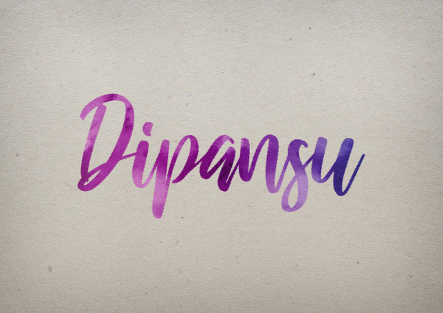 Free photo of Dipansu Watercolor Name DP