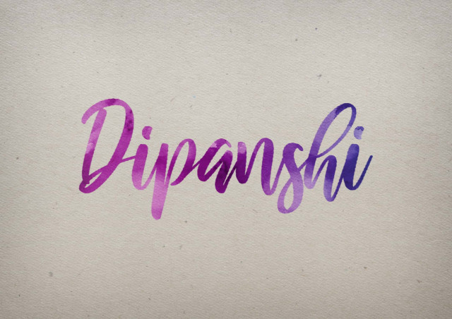 Free photo of Dipanshi Watercolor Name DP