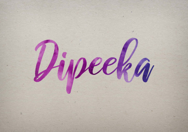 Free photo of Dipeeka Watercolor Name DP