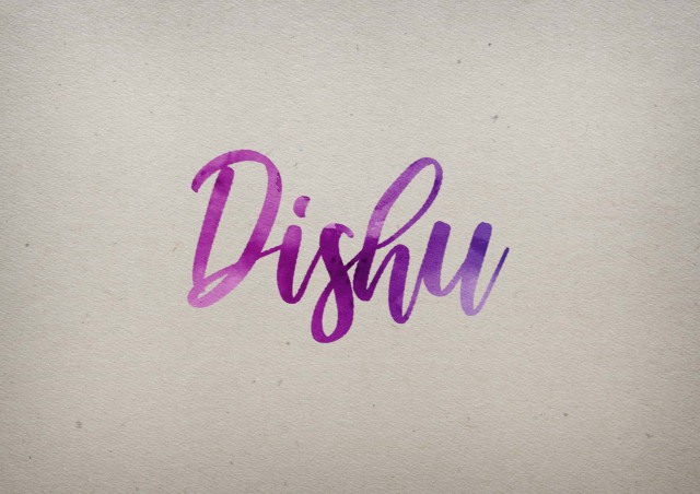 Free photo of Dishu Watercolor Name DP