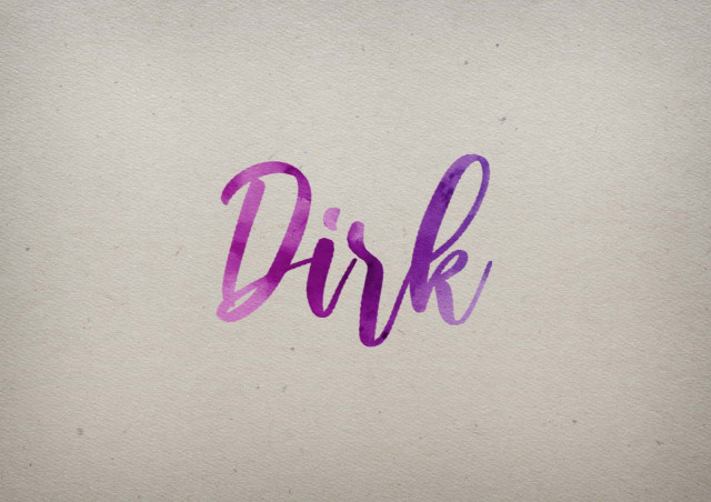 Free photo of Dirk Watercolor Name DP