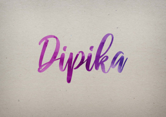 Free photo of Dipika Watercolor Name DP