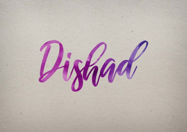 Free photo of Dishad Watercolor Name DP