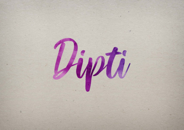 Free photo of Dipti Watercolor Name DP