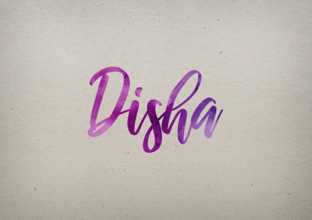 Free photo of Disha Watercolor Name DP