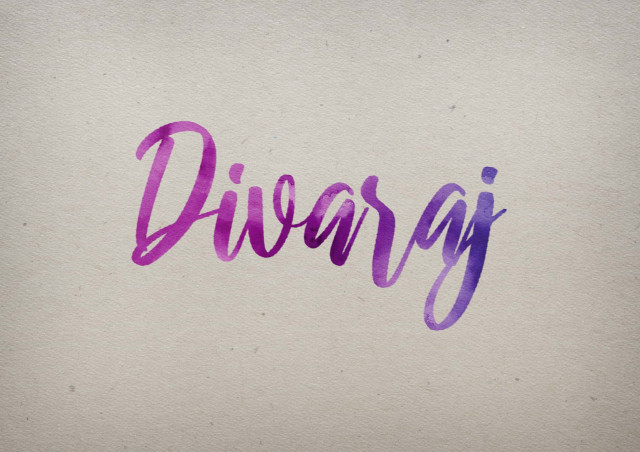 Free photo of Divaraj Watercolor Name DP