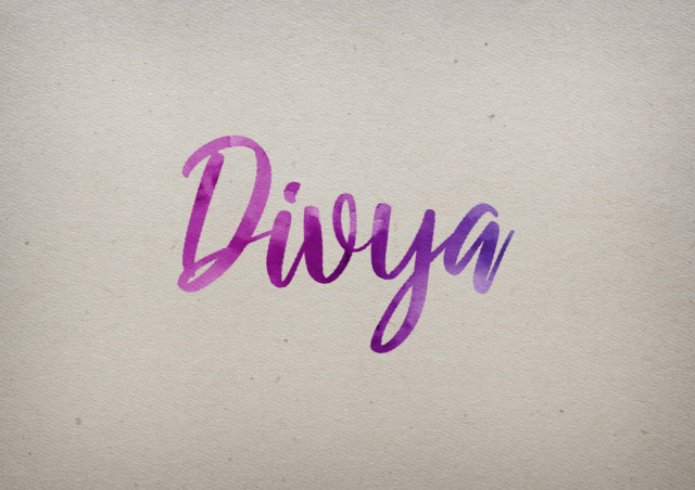 Free photo of Divya Watercolor Name DP