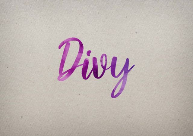 Free photo of Divy Watercolor Name DP