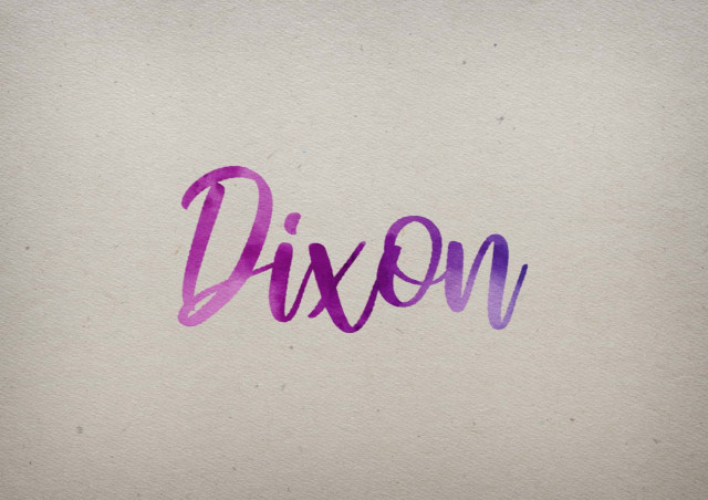 Free photo of Dixon Watercolor Name DP