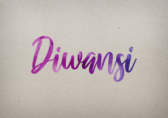 Free photo of Diwansi Watercolor Name DP