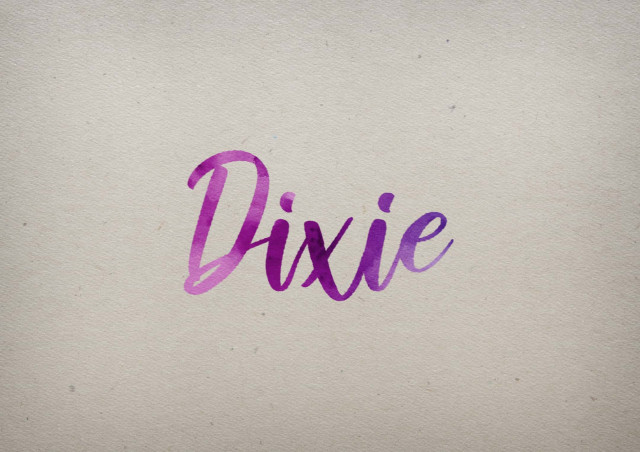 Free photo of Dixie Watercolor Name DP