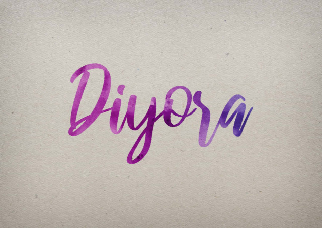 Free photo of Diyora Watercolor Name DP