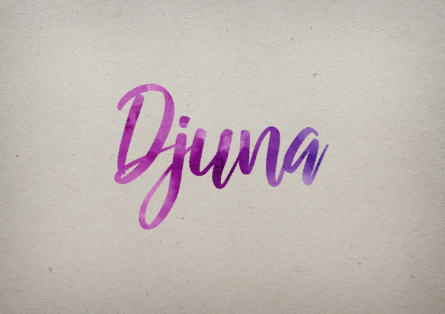 Free photo of Djuna Watercolor Name DP