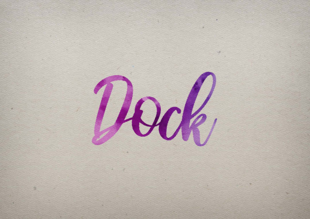 Free photo of Dock Watercolor Name DP