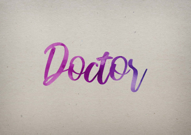 Free photo of Doctor Watercolor Name DP