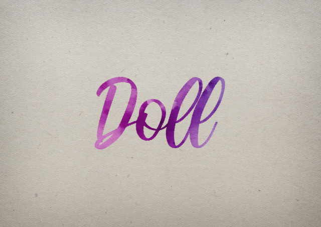 Free photo of Doll Watercolor Name DP