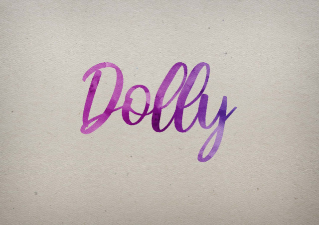 Free photo of Dolly Watercolor Name DP