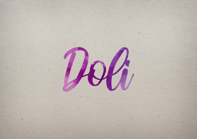 Free photo of Doli Watercolor Name DP