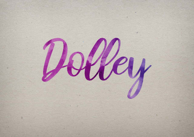 Free photo of Dolley Watercolor Name DP