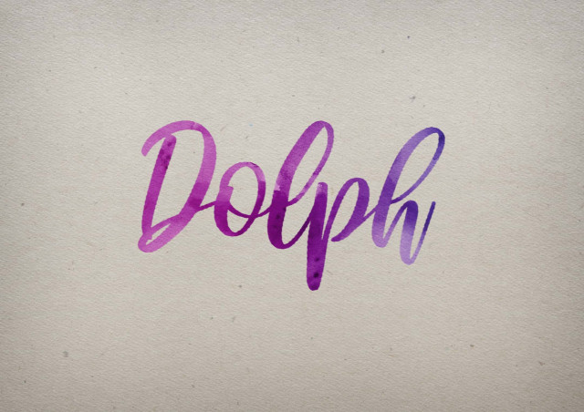 Free photo of Dolph Watercolor Name DP