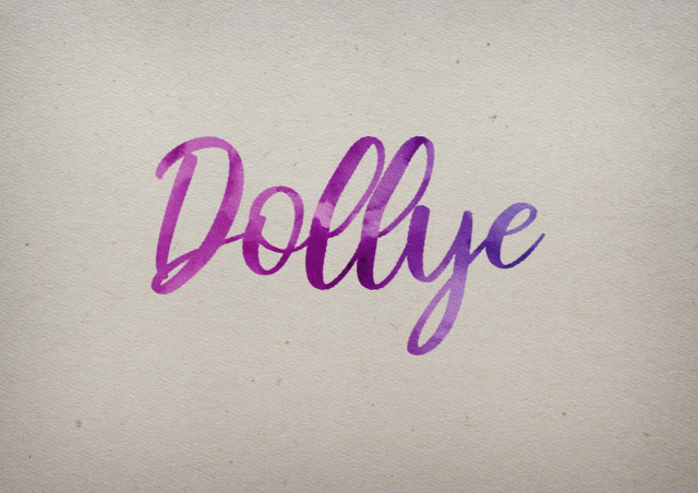 Free photo of Dollye Watercolor Name DP