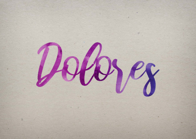 Free photo of Dolores Watercolor Name DP