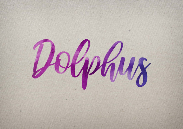 Free photo of Dolphus Watercolor Name DP