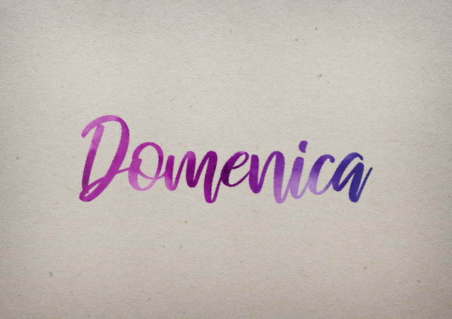 Free photo of Domenica Watercolor Name DP