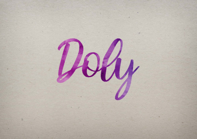 Free photo of Doly Watercolor Name DP