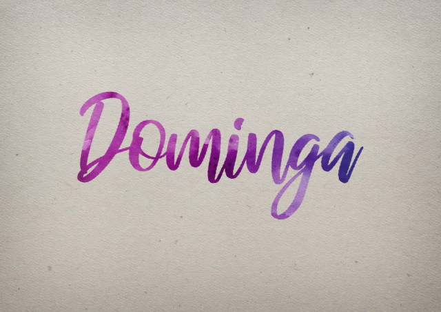 Free photo of Dominga Watercolor Name DP