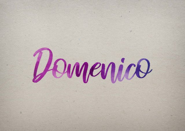 Free photo of Domenico Watercolor Name DP