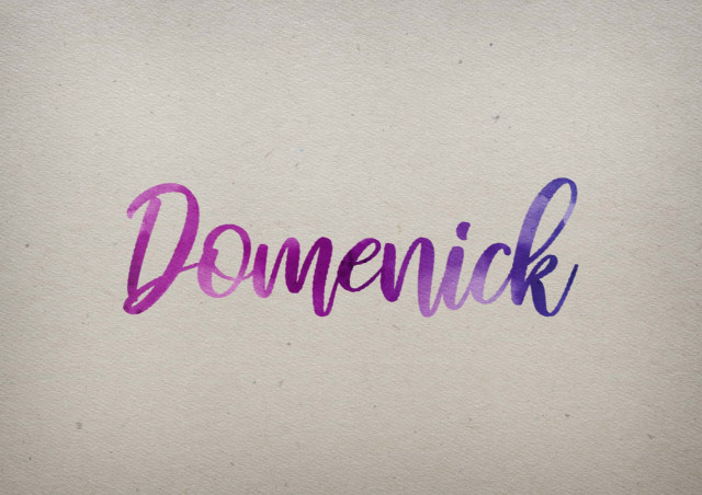 Free photo of Domenick Watercolor Name DP