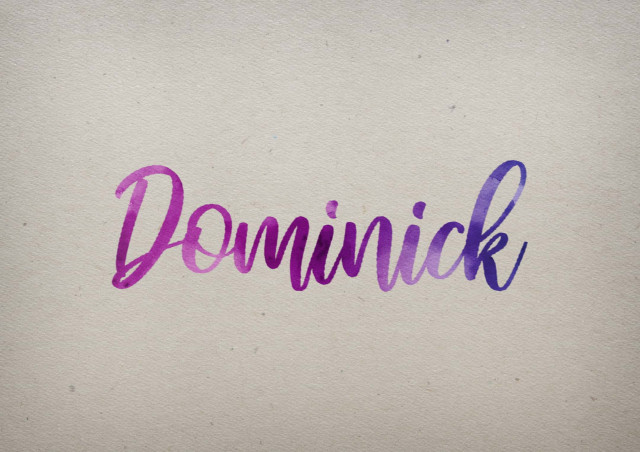 Free photo of Dominick Watercolor Name DP