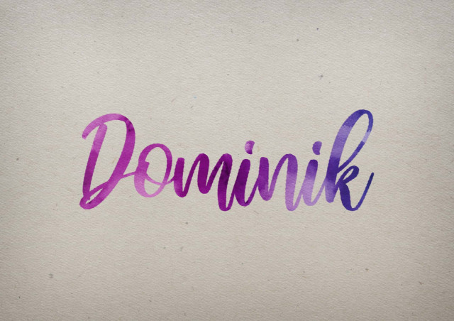 Free photo of Dominik Watercolor Name DP