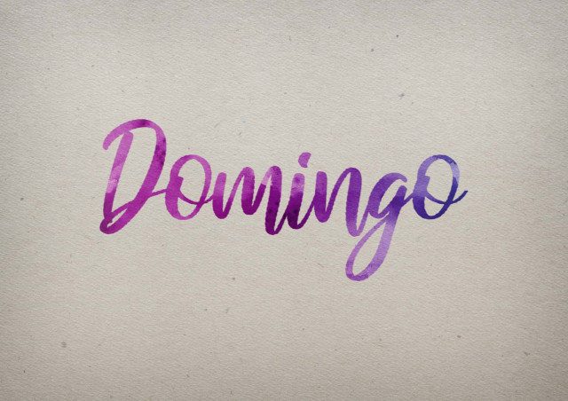 Free photo of Domingo Watercolor Name DP