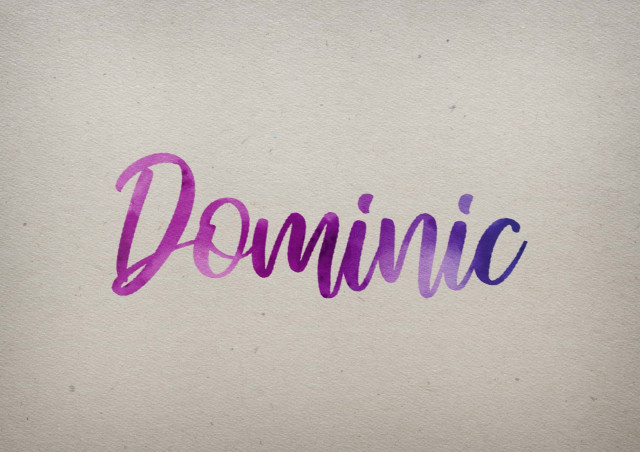 Free photo of Dominic Watercolor Name DP